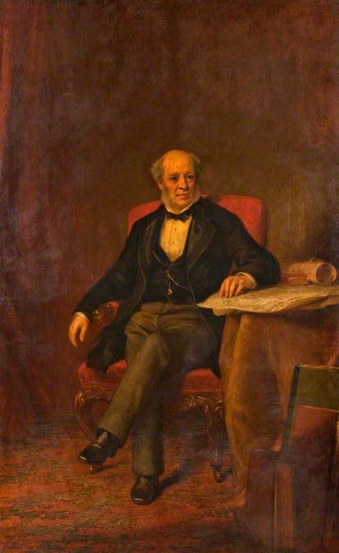 Daniel Macnee (1806 - 1882), Portrait of Peter Coates, c.mid-1800's, Oil on Canvas, Height 237 cm X Width 147 cm, Paisley Museum and Gallery