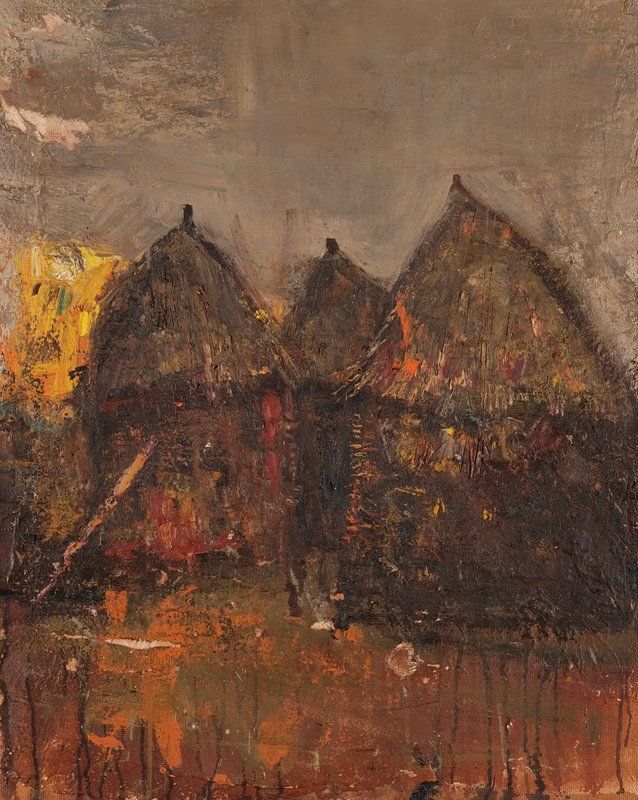 Joan Eardley (1921-1963), Winter Stacks, oil on canvas